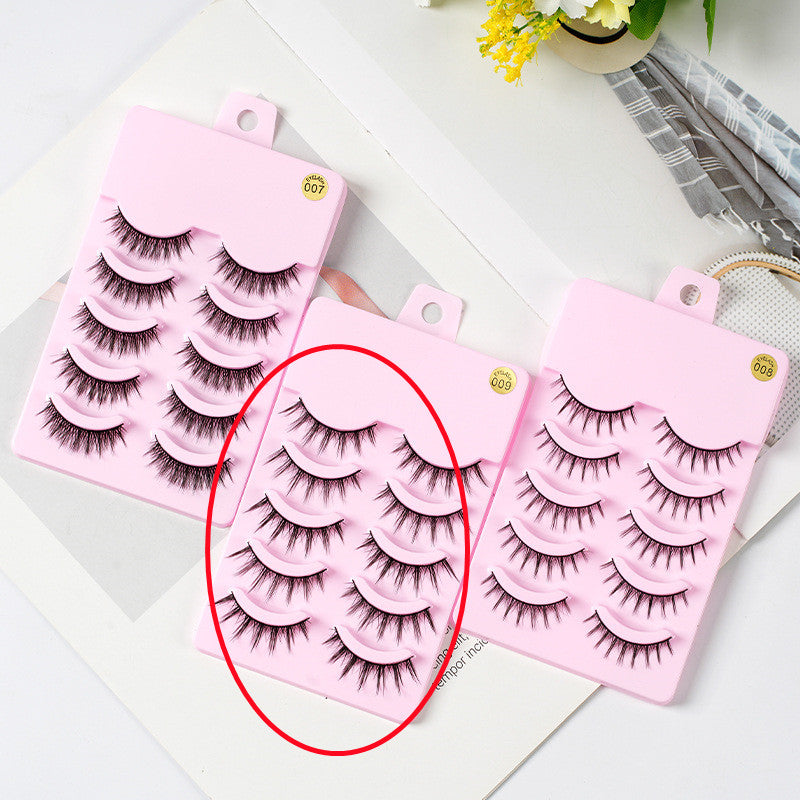 5 Pairs Manga Style Wispy False Eyelashes for Anime Cosplay