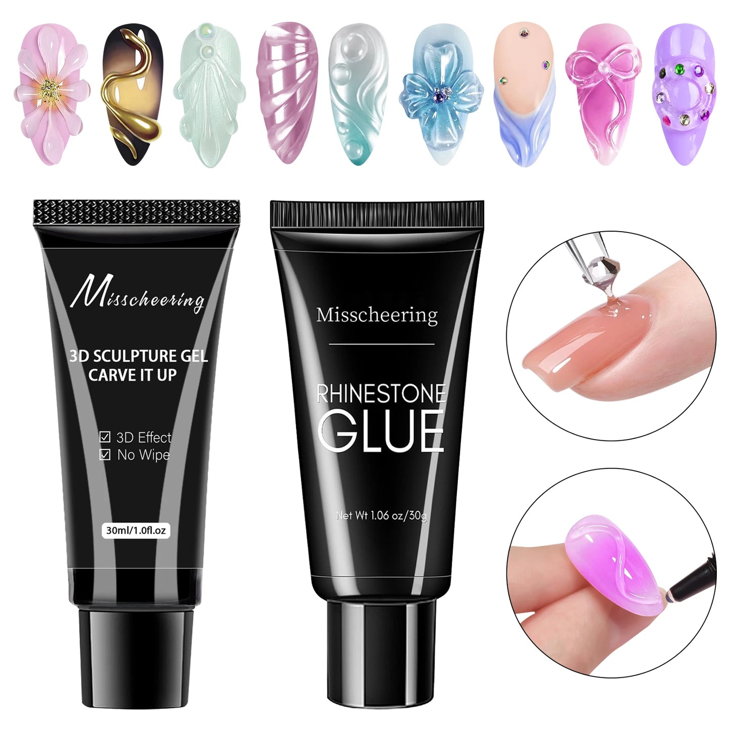 30g Super Strong Nail Rhinestone Glue for 3D Nail Charms