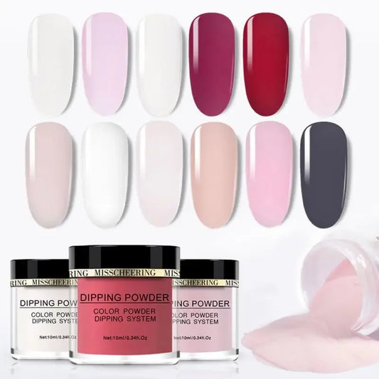 Pure Color Nail Dipping Powder Quick Dry Long Lasting Nail Polish