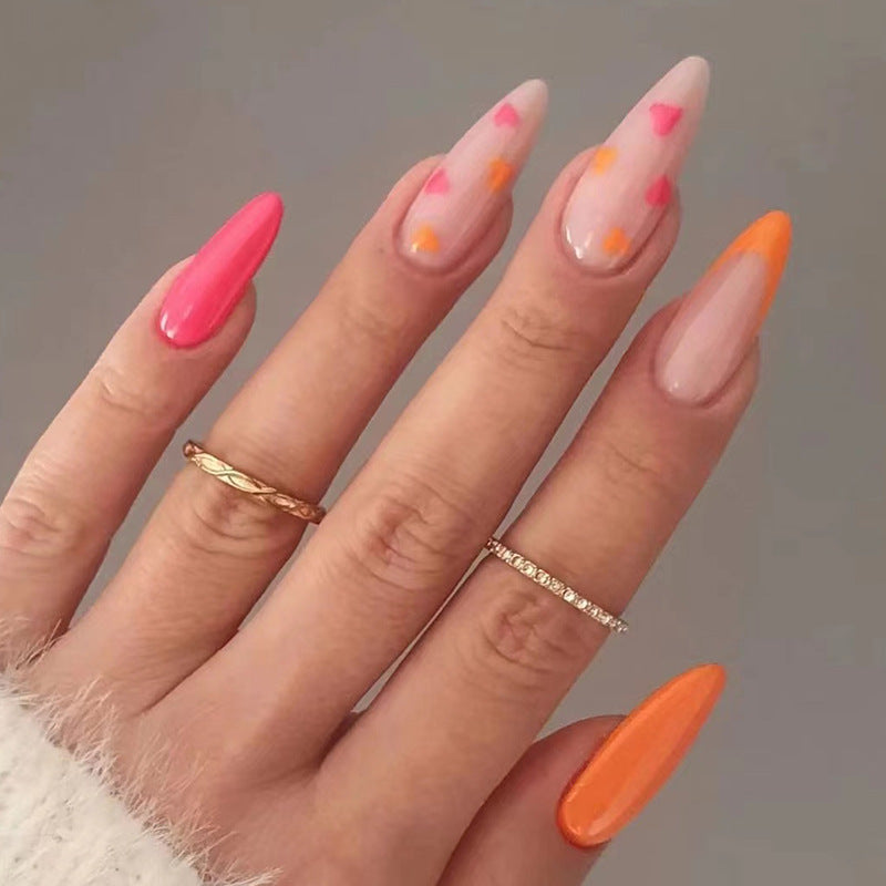 Summer Heart Press On Nails