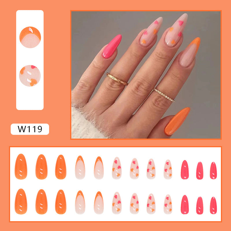 Summer Heart Press On Nails