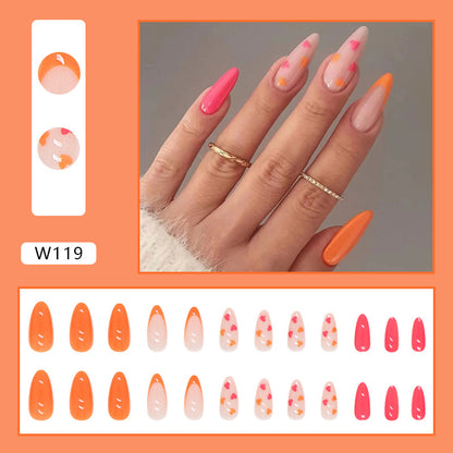 Summer Heart Press On Nails