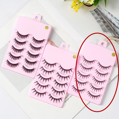 5 Pairs Manga Style Wispy False Eyelashes for Anime Cosplay