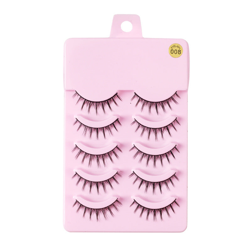 5 Pairs Manga Style Wispy False Eyelashes for Anime Cosplay