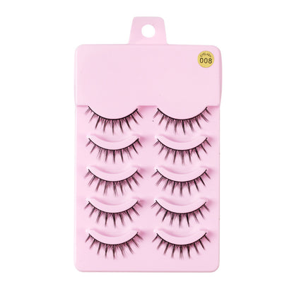 5 Pairs Manga Style Wispy False Eyelashes for Anime Cosplay