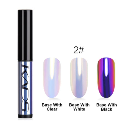 Mirror Chrome Nail Powder Cushion Pen for Metallic Nail Art