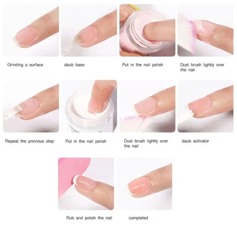 Pure Color Nail Dipping Powder Quick Dry Long Lasting Nail Polish