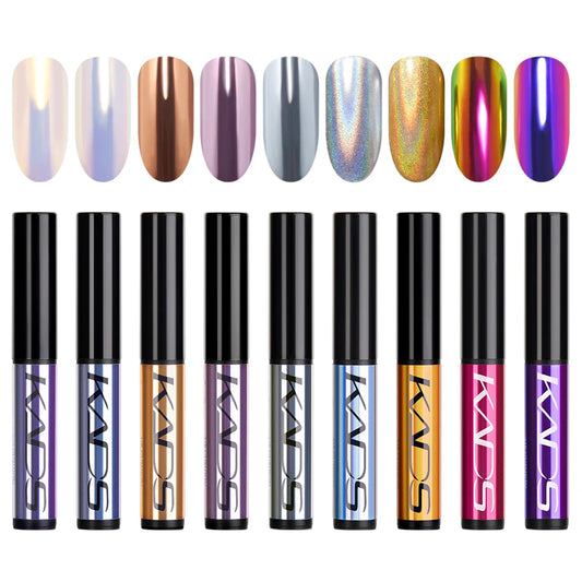 Mirror Chrome Nail Powder Cushion Pen for Metallic Nail Art