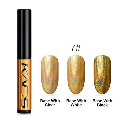 Mirror Chrome Nail Powder Cushion Pen for Metallic Nail Art