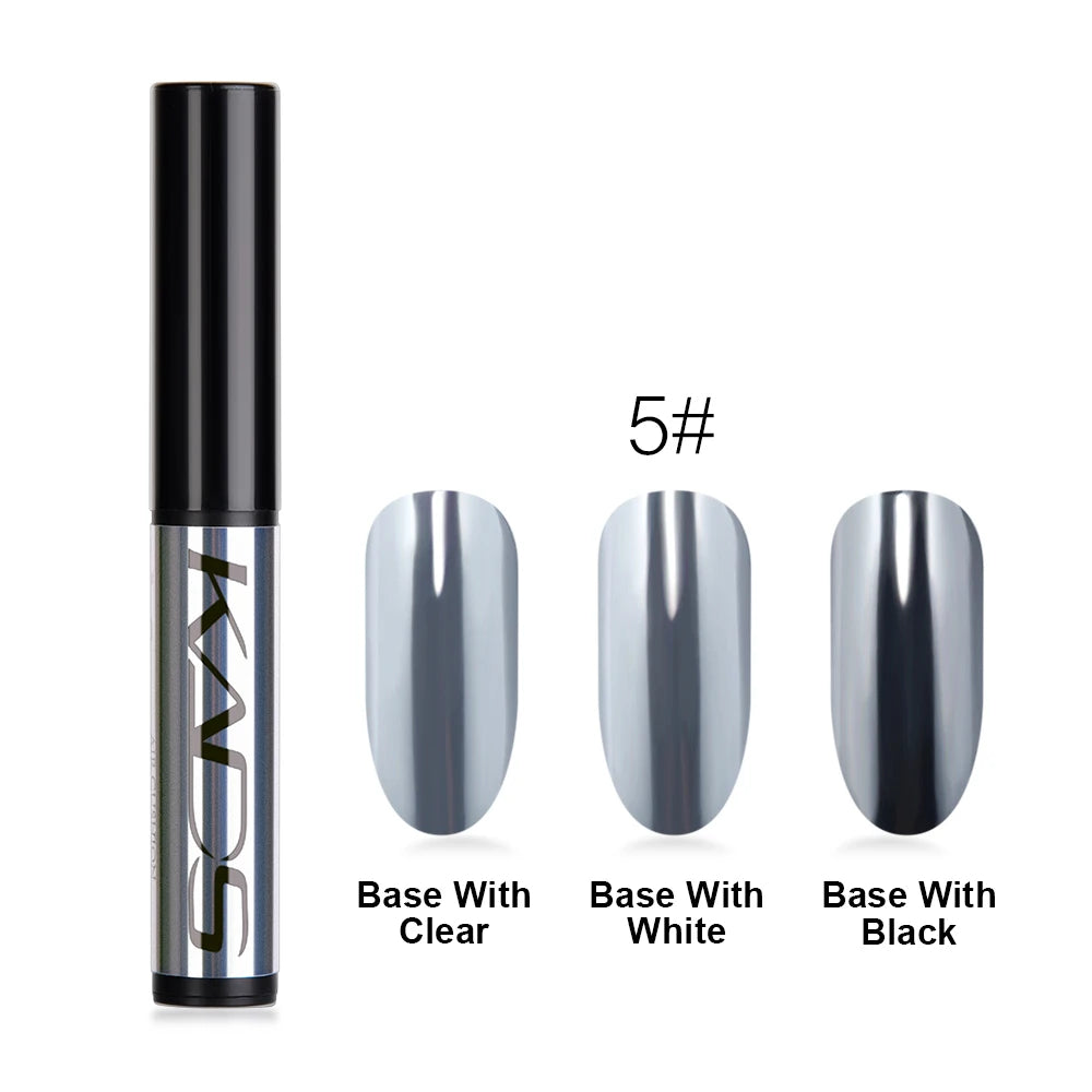 Mirror Chrome Nail Powder Cushion Pen for Metallic Nail Art