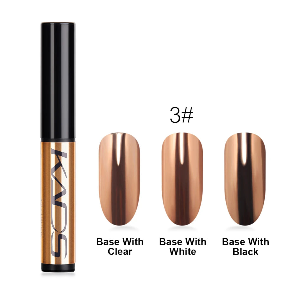 Mirror Chrome Nail Powder Cushion Pen for Metallic Nail Art