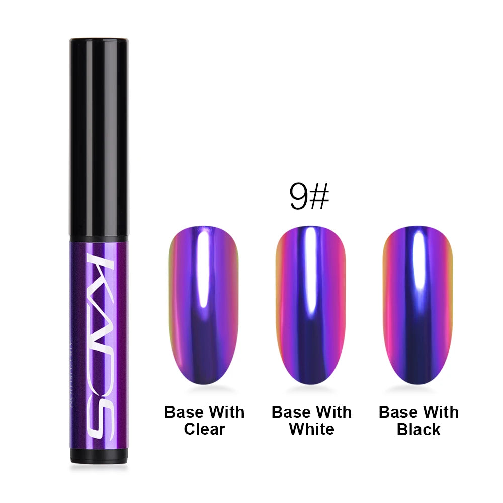 Mirror Chrome Nail Powder Cushion Pen for Metallic Nail Art
