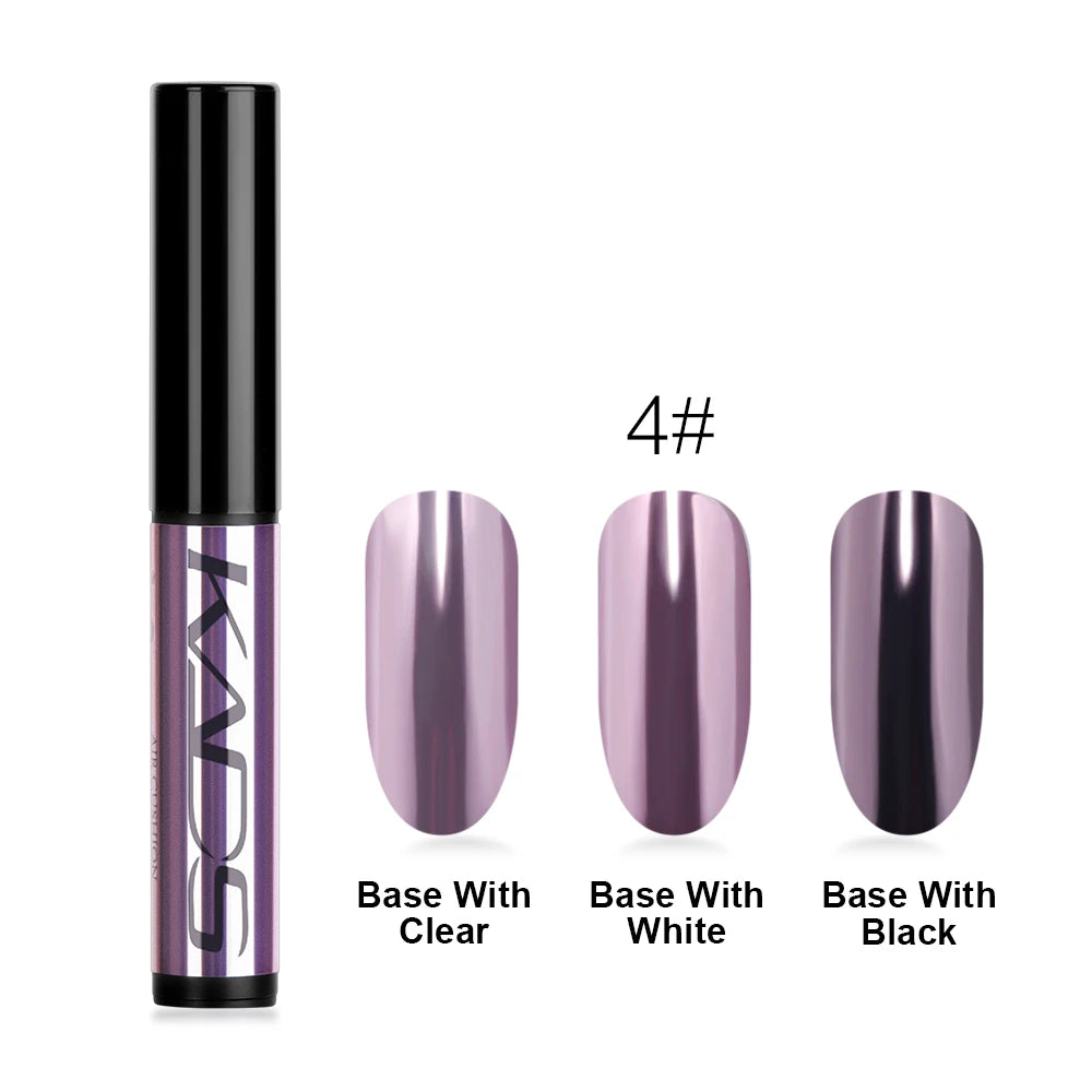 Mirror Chrome Nail Powder Cushion Pen for Metallic Nail Art