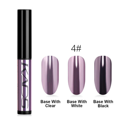 Mirror Chrome Nail Powder Cushion Pen for Metallic Nail Art