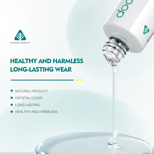 Product being poured with 'Natural Product' branding and text about health and safety.