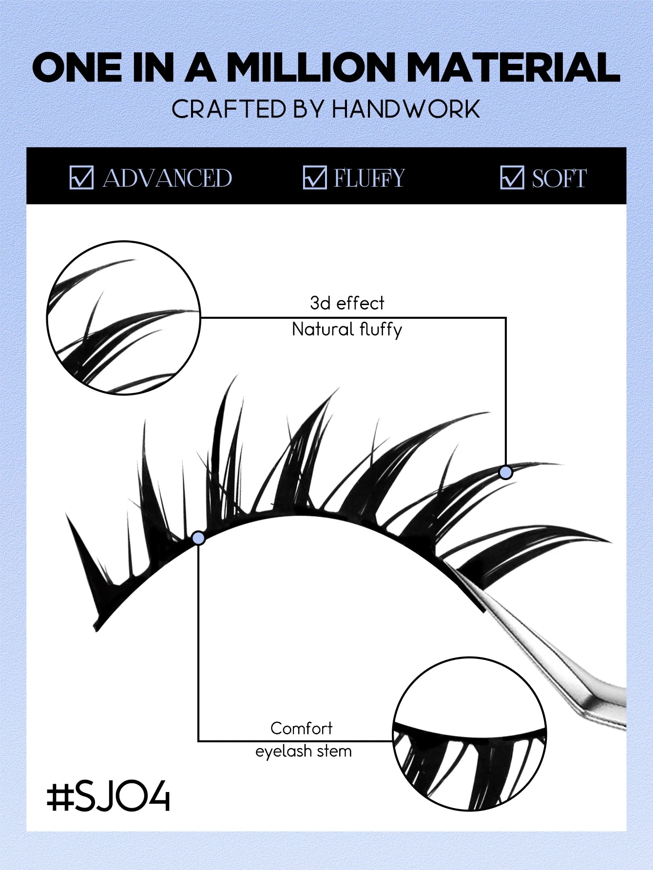 Lasvirey Cat Eye Manga Style False Eyelashes 3D Faux Mink Wispy Winged Design