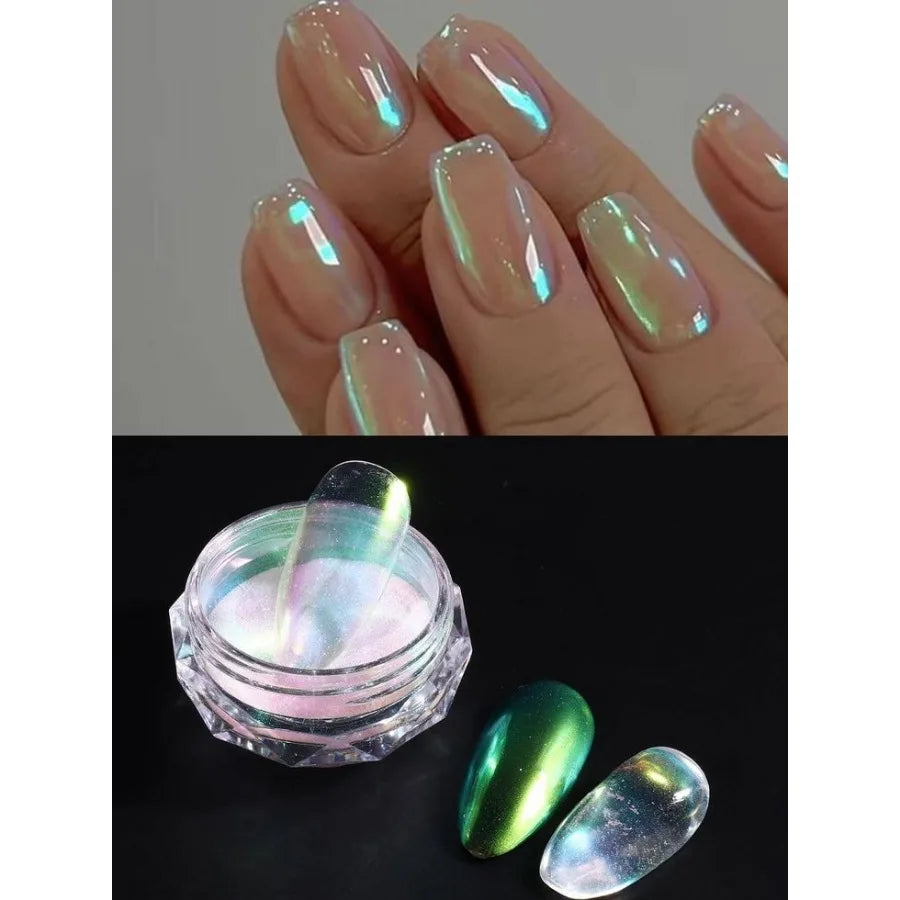 Holographic Mermaid Mirror Nail Pigment Powder for Gel Polish