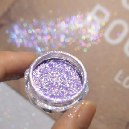 6 Color Opal Neon Iridescent Mirror Nail Glitter Powder Set