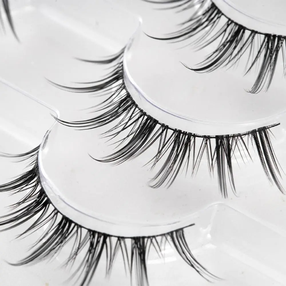 8 Pair Natural Look Curled Full Strip False Eyelashes Dense Long Lasting