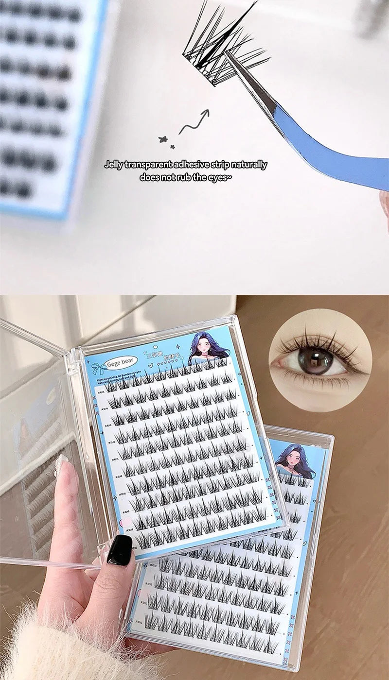 Gege Bear No Glue False Eyelashes Easy Application Natural Look Beginner Friendly