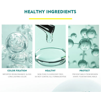 Three panels showing healthy ingredients with droplets, resin, and molecular structure on a light green background.