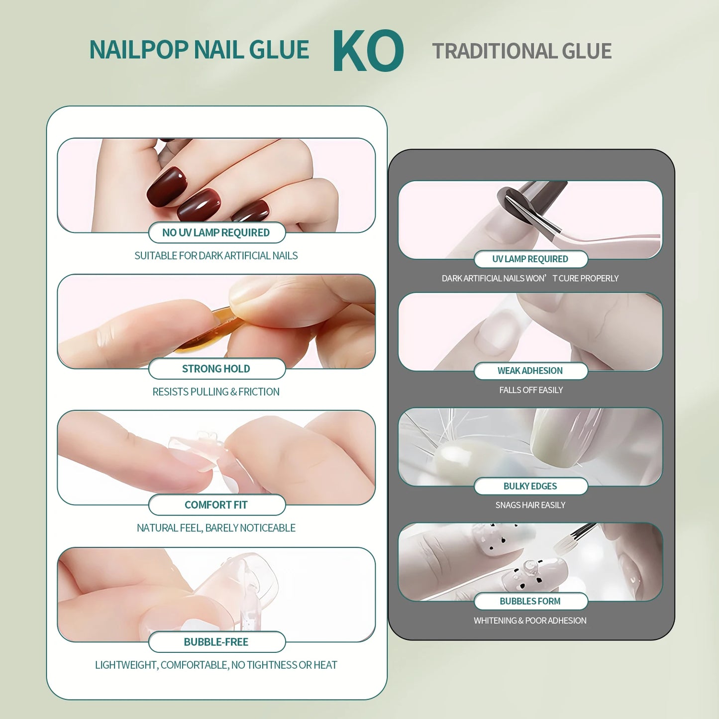Press On Nail Glue and Remover Kit Fast Dry