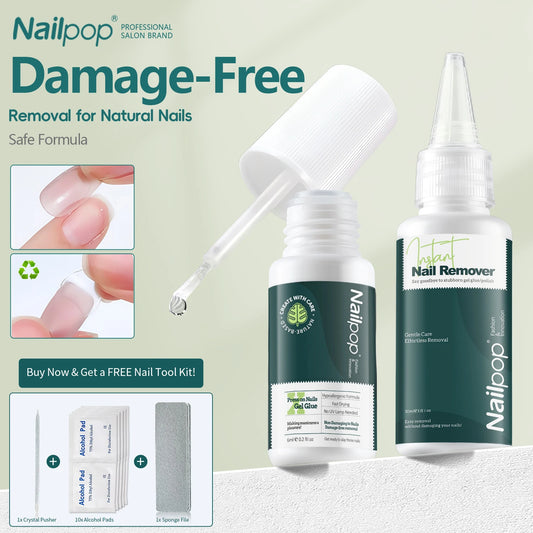 Press On Nail Glue and Remover Kit Fast Dry