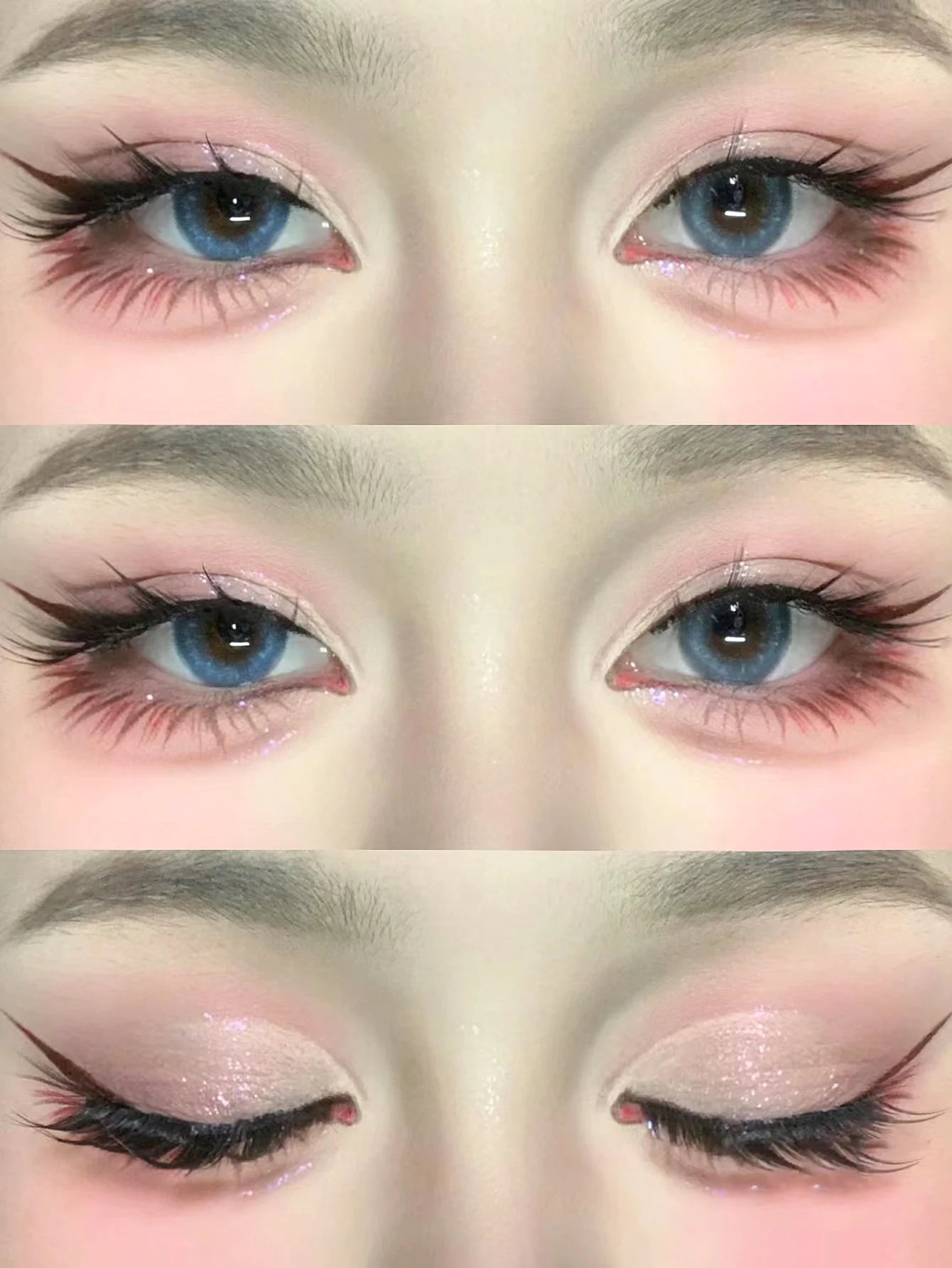 Lasvirey Cat Eye Manga Style False Eyelashes 3D Faux Mink Wispy Winged Design