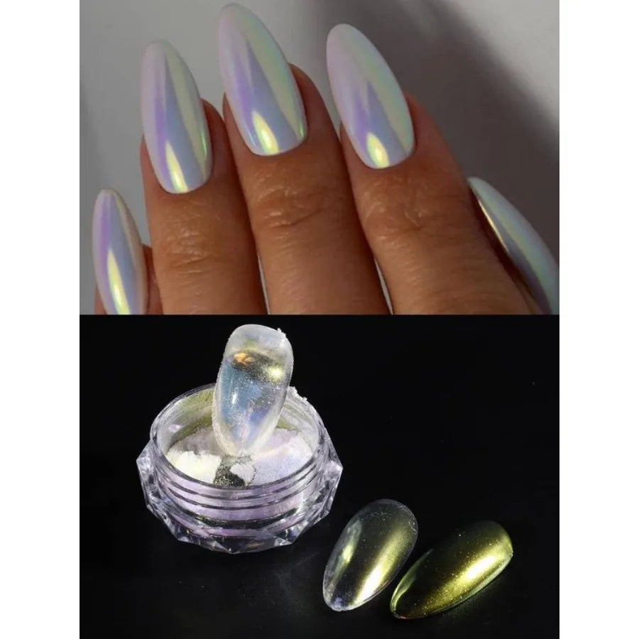 Holographic Mermaid Mirror Nail Pigment Powder for Gel Polish