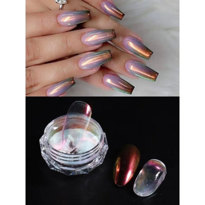 Holographic Mermaid Mirror Nail Pigment Powder for Gel Polish