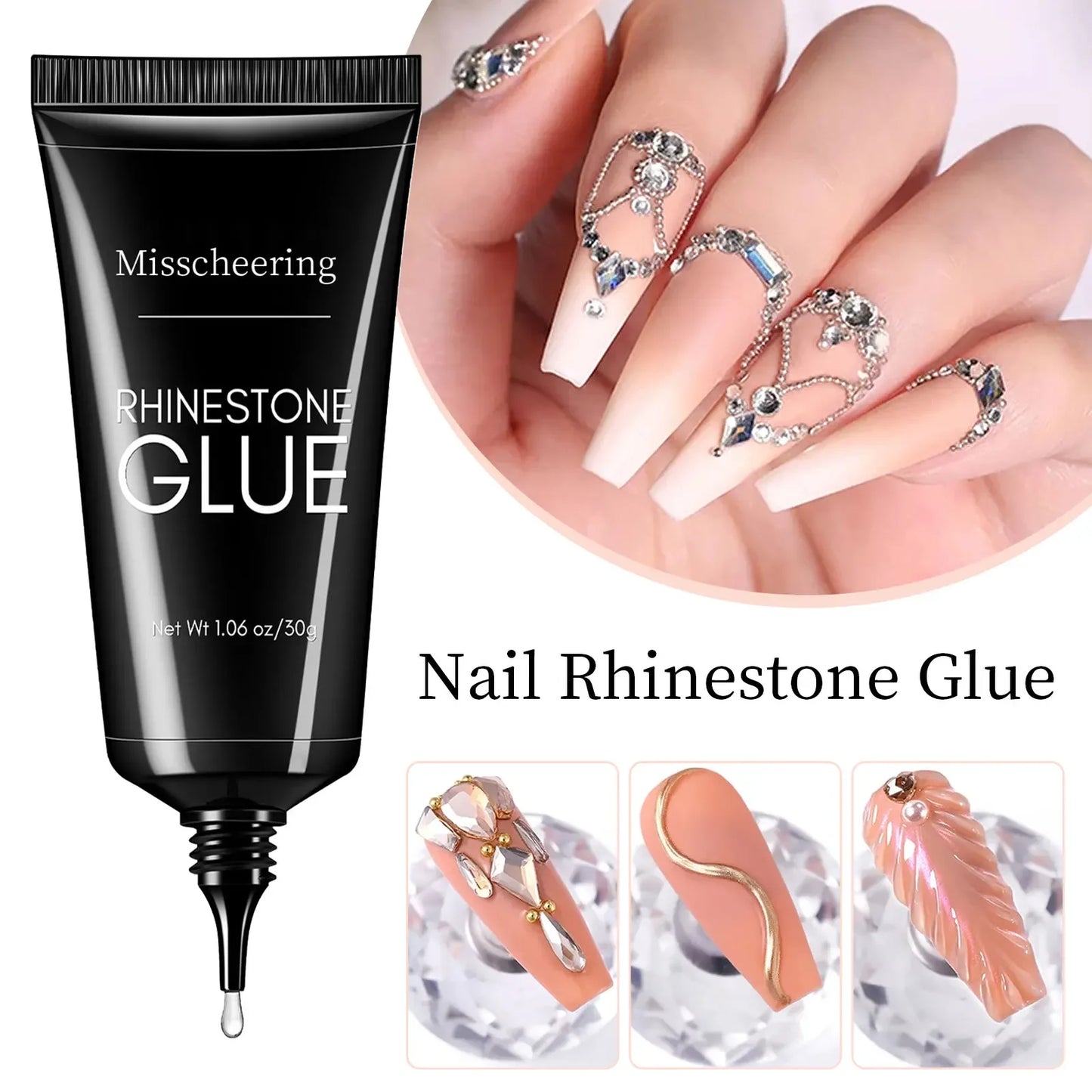30g Super Strong Nail Rhinestone Glue for 3D Nail Charms