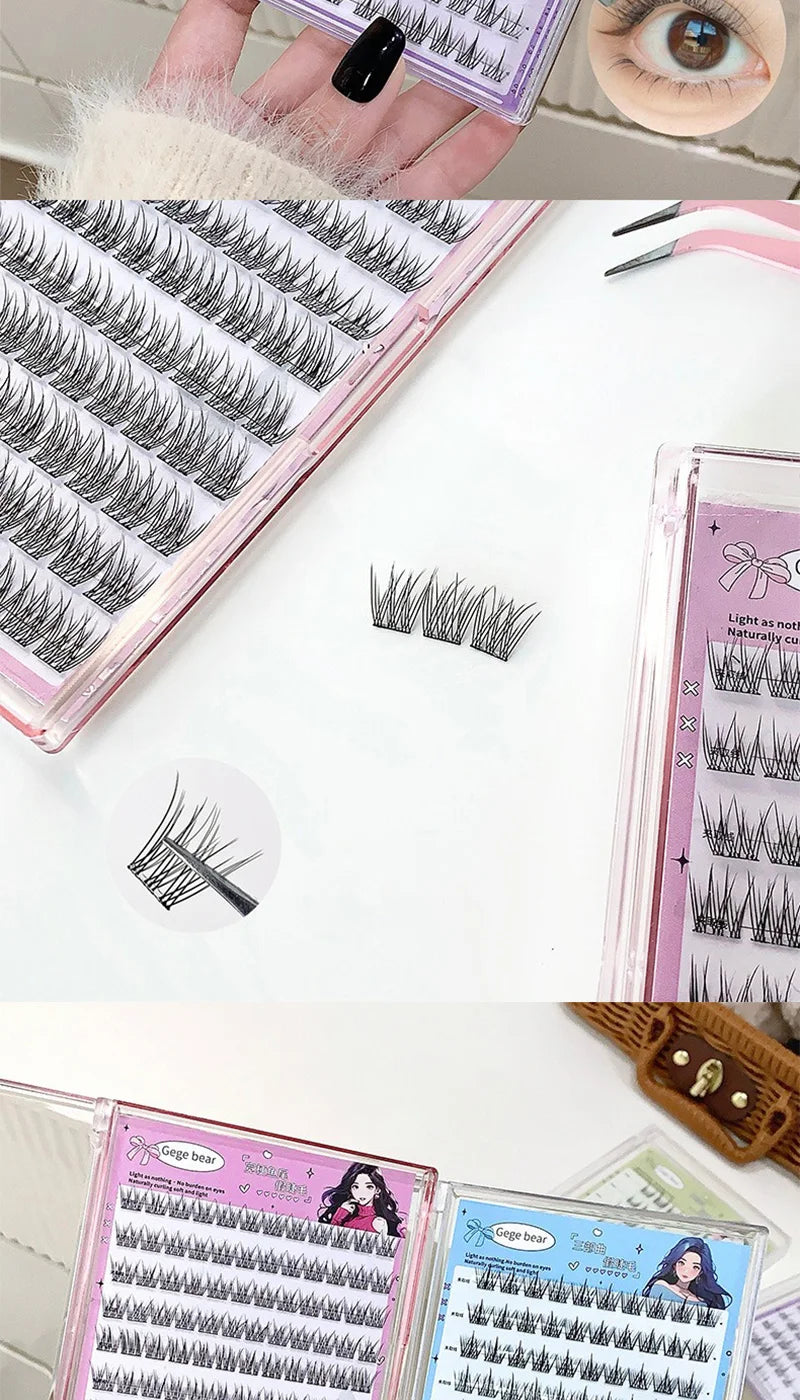 Gege Bear No Glue False Eyelashes Easy Application Natural Look Beginner Friendly