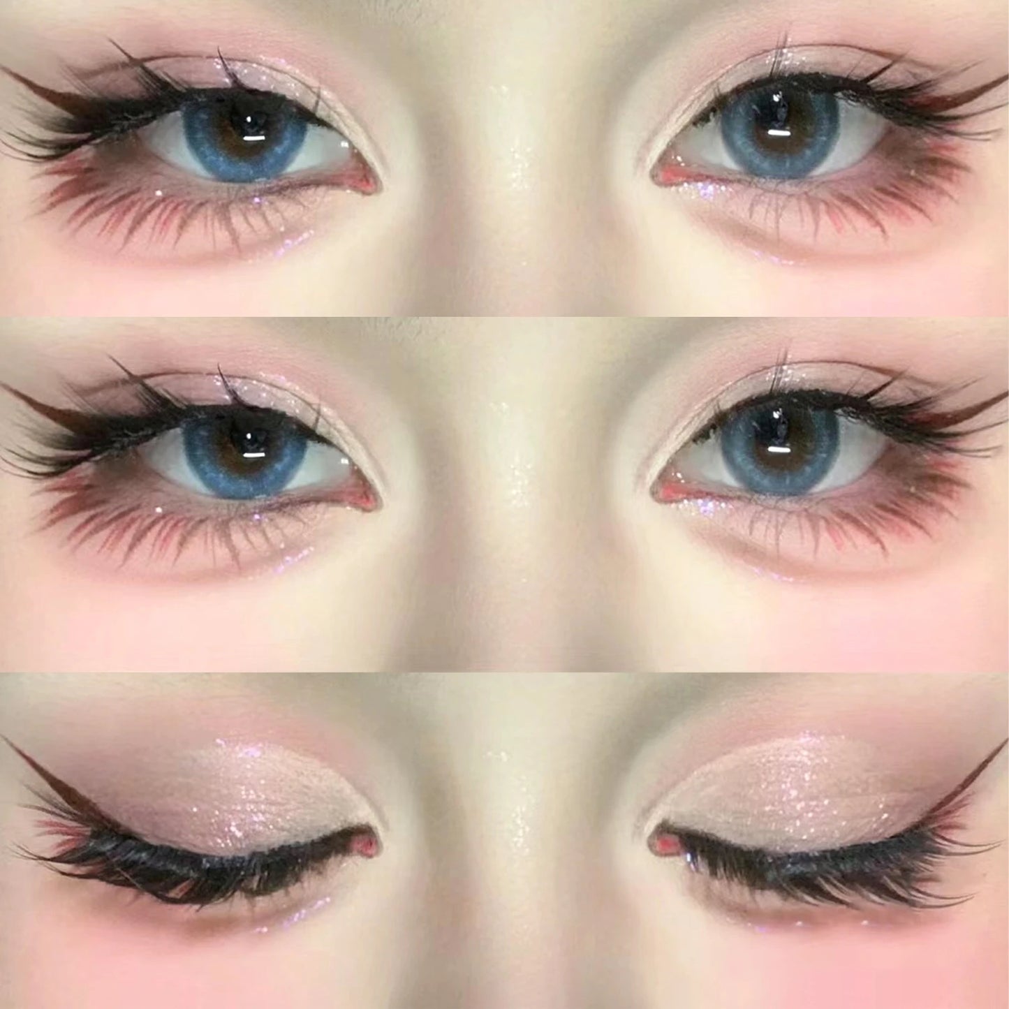 Lasvirey Cat Eye Manga Style False Eyelashes 3D Faux Mink Wispy Winged Design