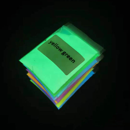50g Neon Glow in the Dark Nail Glitter Powder Set 12 Colors