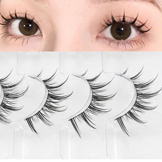 8 Pair Natural Look Curled Full Strip False Eyelashes Dense Long Lasting