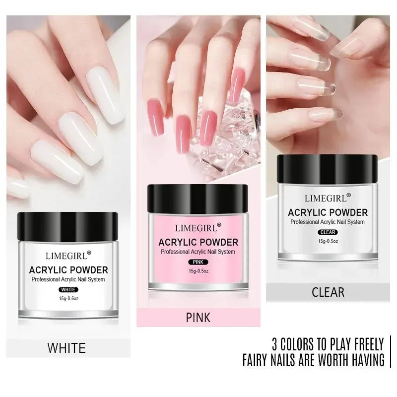 Acrylic Nail Powder and Liquid Monomer Manicure Kit for Nail Art