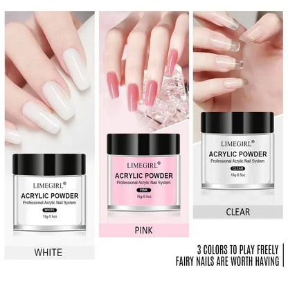 Acrylic Nail Powder and Liquid Monomer Manicure Kit for Nail Art