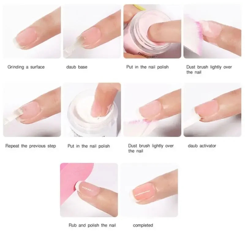 Pure Color Nail Dipping Powder Quick Dry Long Lasting Nail Polish