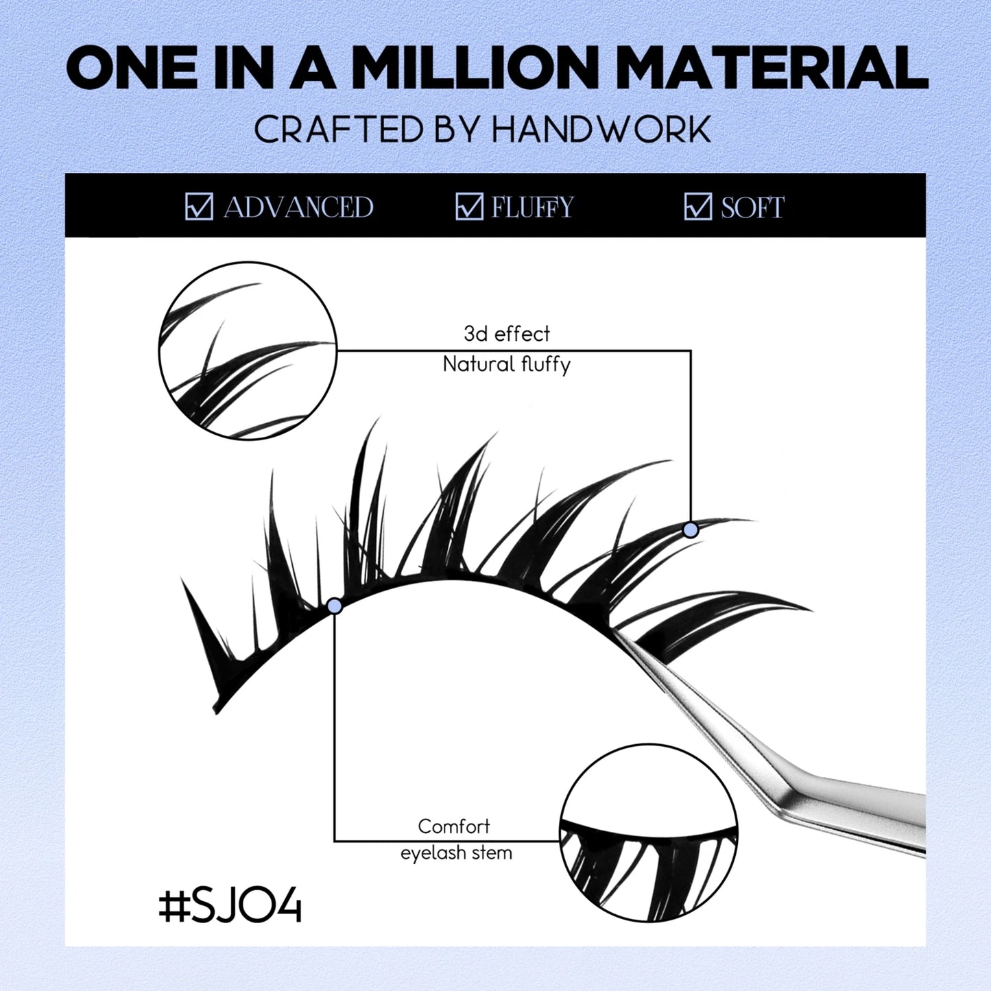 Lasvirey Cat Eye Manga Style False Eyelashes 3D Faux Mink Wispy Winged Design