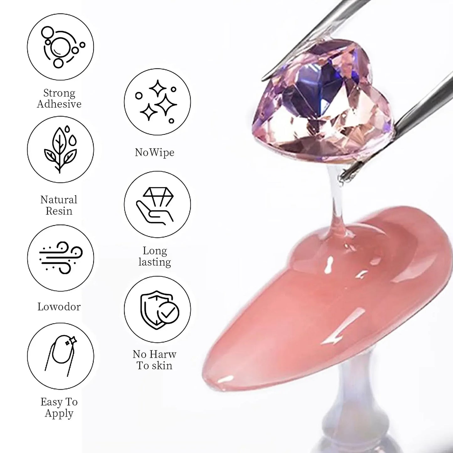 30g Super Strong Nail Rhinestone Glue for 3D Nail Charms