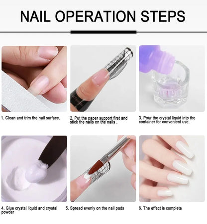 Acrylic Nail Powder and Liquid Monomer Manicure Kit for Nail Art