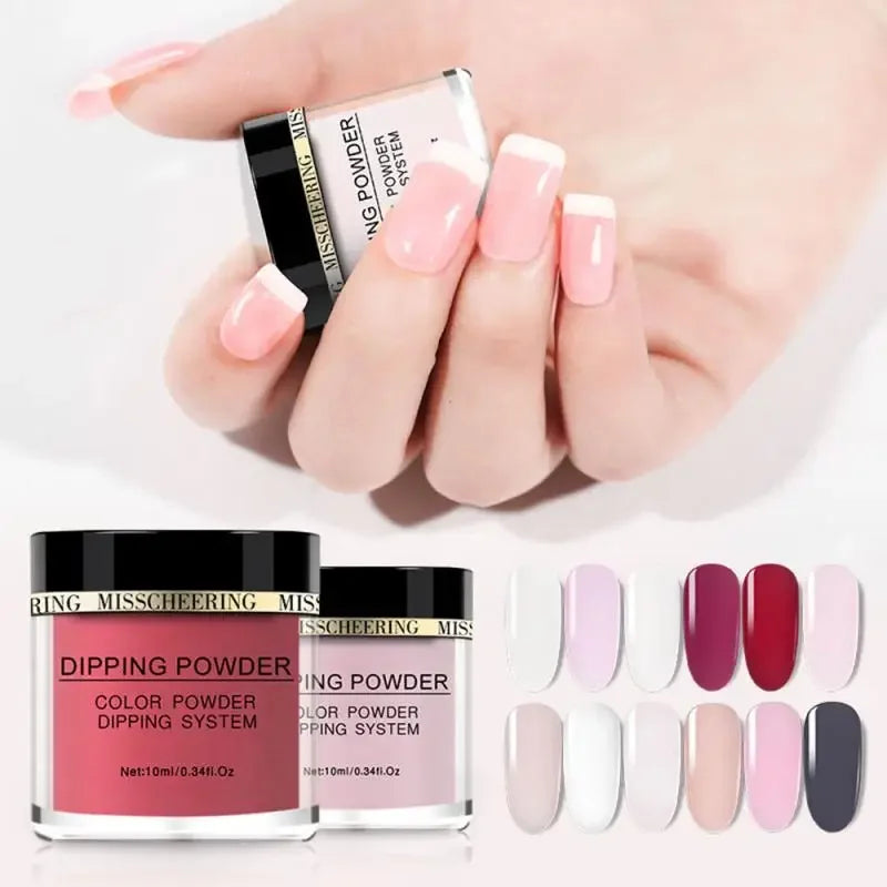 Pure Color Nail Dipping Powder Quick Dry Long Lasting Nail Polish
