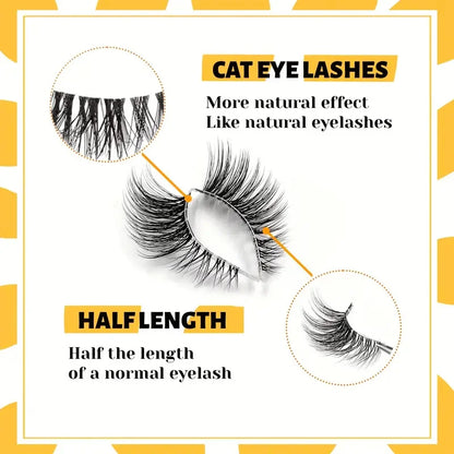 10 Pair Elegant Wispy Cat Eye False Eyelashes Natural Fluffy Design