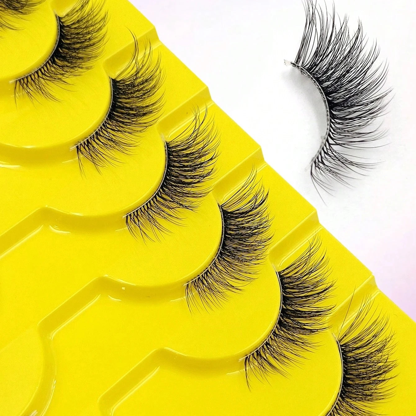 10 Pair Elegant Wispy Cat Eye False Eyelashes Natural Fluffy Design