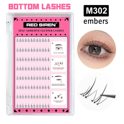 Self Adhesive Lash Cluster Set Korean Manga Style Natural Wispy Individual Eyelashes