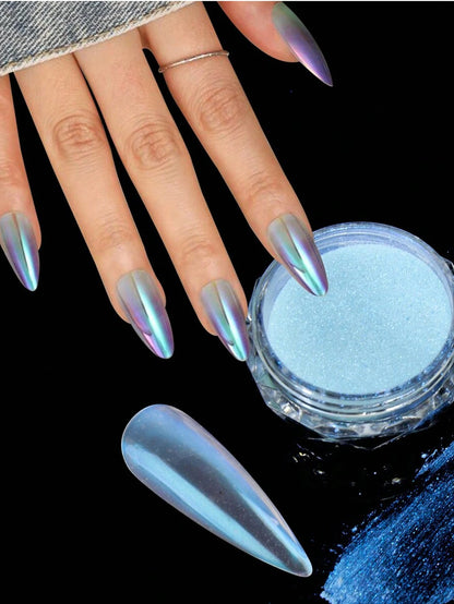 Holographic Mermaid Mirror Nail Pigment Powder for Gel Polish