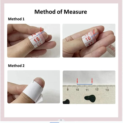Instructions on how to measure wrist size using a measuring tape.