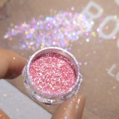 6 Color Opal Neon Iridescent Mirror Nail Glitter Powder Set