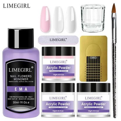 Acrylic Nail Powder and Liquid Monomer Manicure Kit for Nail Art