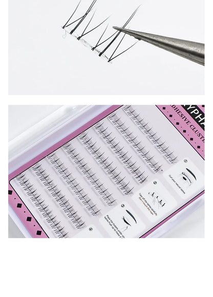 Self Adhesive Lash Cluster Set Korean Manga Style Natural Wispy Individual Eyelashes